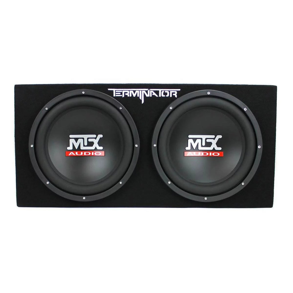 MTX TNE212D 12" Subwoofer (2 Pack) + Monoblock Amplifier (2 Pack) + Amp Wire Kit